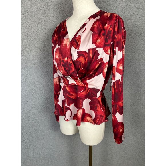 I.n.c. International Concepts Women's Small Printed Surplice-Neck Top Multi NWTs - Picture 4 of 8